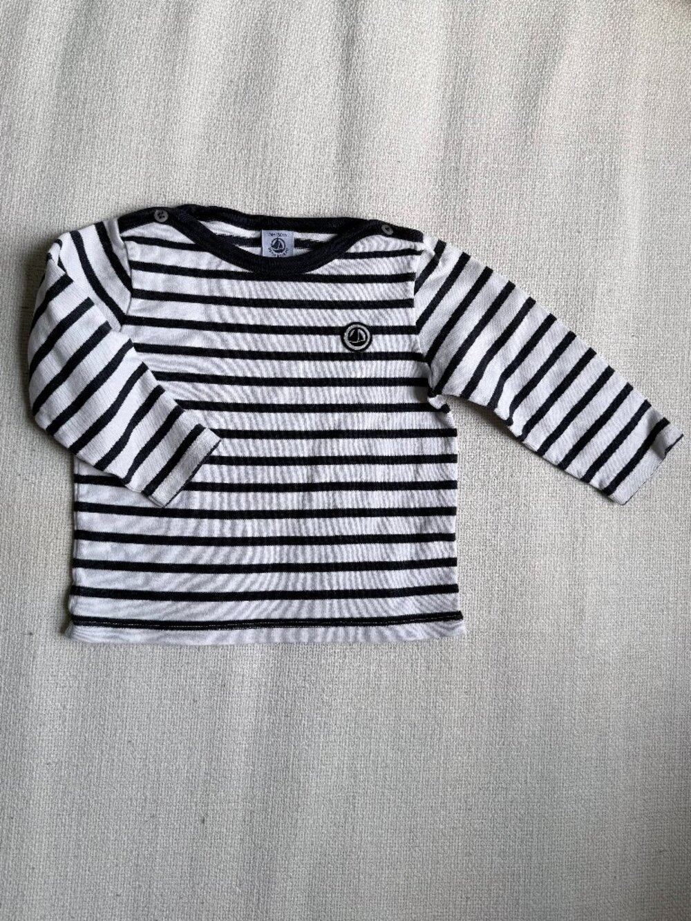 Petit Bateau Striped Nautical Shirt 24M Breton Top Navy White